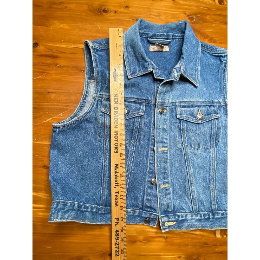 Great Land Trading Co. Denim Vest Women's Size Medium Button Down Collared - Picture 6 of 6